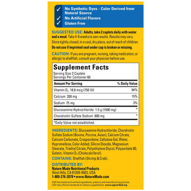 Nature Made Triple Flex 50 Plus Triple Strength With Glucosamine And Chondroitin Dietary Supplement For Joint Support 120 Caplets 60 Day Supply