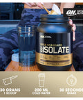 Optimum Nutrition On Gold Standard 100% Isolate Pure Whey Protein Naturally Occurring Bcaas And Glutamine Pre And Post Workout Strawberry Flavour 31 Servings 930 G