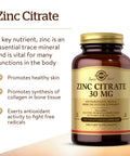 Solgar Zinc Citrate Vegetable Capsules 100 Count Non-Gmo Gluten Free And Kosher Supports Immune System Health Healthy Skin And Eyes Normal Taste And Vision