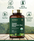 Carlyle Chlorella Blue Green Algae 500Mg | 200 Quick Release Capsules | Non-Gmo, Gluten Free | Tahoe Naturals