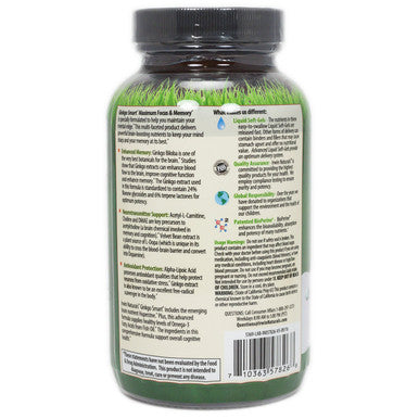 Irwin Naturals Ginkgo Smart 120 Softgels (113317)