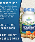 RidgeCrest Herbals SinusClear Complete Sinus Support 60 Vegetarian Capsules