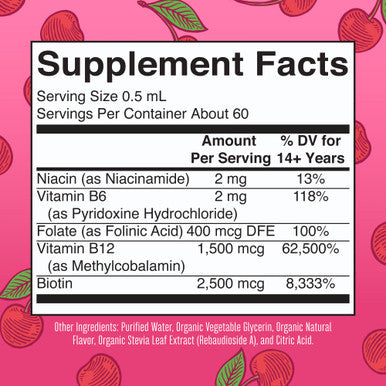 MaryRuth Organics Vitamin B Complex B Vitamins Complex Biotin Vitamin B12 Niacin Folate Metabolic Support Supplement 1 Fl Oz