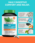 Zenwise No Irregularity Magnesium Vegan Probiotics Constipation Protection and Digestive Relief with Prune Apricot and Date Juice for Women and Mens Digestive and Immune Health 60 Count