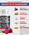 Beet Root Capsules 6000Mg Olive Leaf 6000Mg Nattokinase 4000 Fu Garlic Extract 2000Mg L-Arginine 400Mg Omega 3 Red Yeast Rice