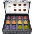 Teabloom Organic Black Forest Pyramid Tea Presentation Box 12 Assorted Black Tea Blends USDA Organic Whole-Leaf Pyramid Tea Sachets