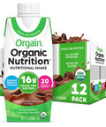 Orgain Organic Nutritional Shake Creamy Chocolate Fudge Meal Replacement 16g Grass Fed Whey Protein 20 Vitamins Minerals Gluten Soy Kosher NonGMO 11 Fl Oz Pack of 12