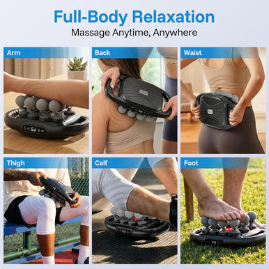 Binxalin 16 Head Deep Tissue Massage Gun Handheld Percussion Massager For Back Neck Shoulders & Legs 9 Modes 9 Intensities Muscle Recovery & Relaxation For Men & Women