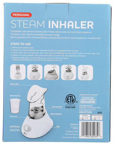 Rite Aid Steam Inhaler For Relief From Allergies, Sinus Congestion, And Colds For Personal Use