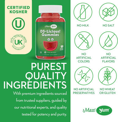 Maxi Health Vitamin D Gummies (60 Gummies)