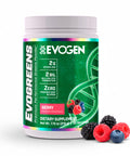 Evogen Evogreens - Super Greens Powder | Promotes Recovery Wellness & Immune Health | Greens Superfood Powder with Spirulina Probiotics Pomanox Pomegranate Extract | Berry | 30 Servings