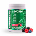 Evogen Evogreens - Super Greens Powder | Promotes Recovery Wellness & Immune Health | Greens Superfood Powder with Spirulina Probiotics Pomanox Pomegranate Extract | Berry | 30 Servings