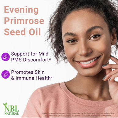 Nbl Natural NBL Natural Super Primrose 1300 mg with Naturally Occurring GLA (Gamma-Linolenic Acid) Women s Health & Skin Health 120 Softgels