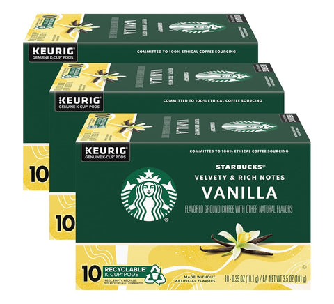 Starbucks K-Cup Coffee Pods, Caramel Naturally Flavored Coffee For Keurig Brewers, 100% Arabica, 1 Box (22 Pods)