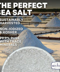 Sea Salt Superstore her Sea Salt Coarse Grain her Salt Coarse Salt Replacement for Table Salt Non-Iodized & Natural Coarse Sea Salt for Grinder 5 oz Bag