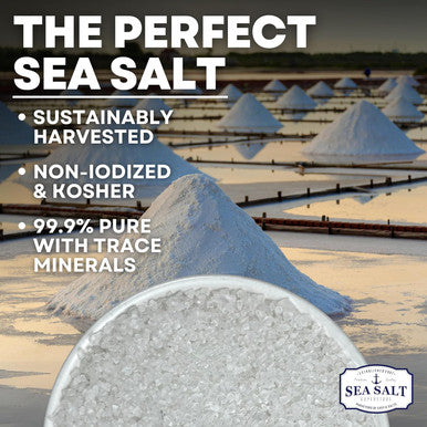 Sea Salt Superstore her Sea Salt Coarse Grain her Salt Coarse Salt Replacement for Table Salt Non-Iodized & Natural Coarse Sea Salt for Grinder 5 oz Bag