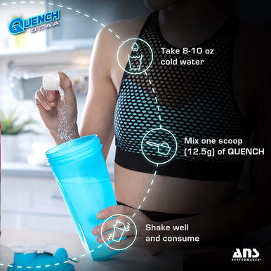 ANS Performance Quench BCAA Powder - Workout Muscle Recovery Drink -100 Servings Superfruit Splash