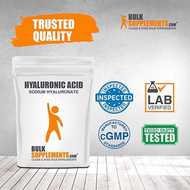 BulkSupplements.com Hyaluronic Acid (Sodium Hyaluronate) - Anti Aging Supplement - Pure Hyaluronic Acid - Ceramides Supplement (100 Grams - 3.5 oz)