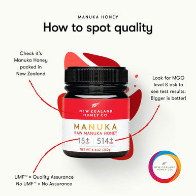 Honey New Zealand Manuka Honey UMF 15+/MGO514 250g