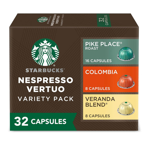 Starbucks by Nespresso Vertuo, Blonde & Medium Roast Variety Pack Coffee, 30-count Coffee Pods, Brews 7.8 oz.