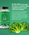 Eu Natural DIM Supplement Pure 200 Mg for Women or Men Estrogen Hormone Balance Supplement for Energy Fatigue Stress Menopause Hot Flashes Enhanced Bioavailability BioPerine 60 Vegan Soft Capsules