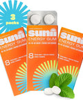 Sunii Energy Gum - Boost In 5 Minutes, 100Mg Caffeine, Stay Alert For Workouts, Study, Work & Travel, 5 Calories, Sugar-& Gluten-Free. Ideal Alternative To Energy Drinks (3 Packs)