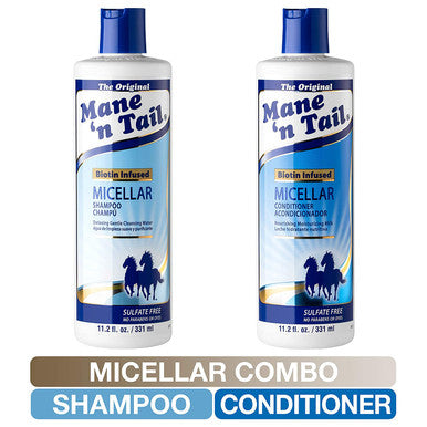 Mane n Tail Micellar Sulfate Shampoo and Conditioner Biotin Infused 11.2 Ounce Each