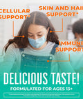 Maryruth Organics Multivitamin for Teens | Sugar | Vitamin Gummy for Ages 13+ | Vitamin C | D and E | B | Biotin | Zinc for Immune Support | Energy | Skin and Hair | 60 Count