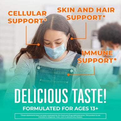 Maryruth Organics Multivitamin for Teens | Sugar | Vitamin Gummy for Ages 13+ | Vitamin C | D and E | B | Biotin | Zinc for Immune Support | Energy | Skin and Hair | 60 Count