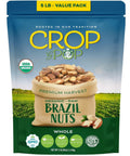 NUT CRAVINGS - Raw Brazil Nuts, Unsalted, No Shell, Whole, (16oz - 1 LB) Packed Fresh in Resealable Bag - Kosher Healthy Snack, Food Assortments