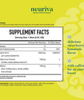 NEURIVA Brain Energy Supplement with Clinically Tested Neurofactor For Focus Concentration Vitamin B12 150mg of Caffeine For An Immediate Energy Boost 36ct Strawberry Lemonade Shots