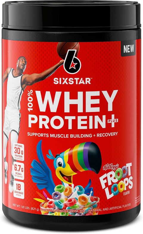 Six Star Whey Protein Plus & Creatine Monohydrate Powder Bundle Vanilla Whey Protein Isolate 1.8 Lbs & Unflavored Creatine 60 Servings