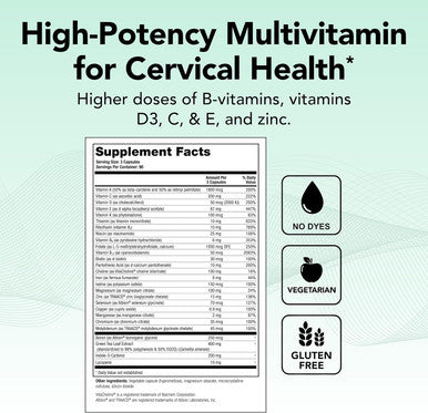 Theralogix Procerv Hp High-Potency Multivitamin - 90-Day Supply - Support For Women & Men - Immune Support Supplement - Includes Vitamin B, Vitamin C, Vitamin D & Zinc - Nsf Certified - 270 Capsules