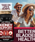 Saint Mingiano Kidney Support Cleanse Detox & Repair -120 Capsules - Cranberry & Astragalus Root Pills For Women And Men | High Strength Liver Cleanse Detox Supporting Urinary Tract Health & Bladder Health