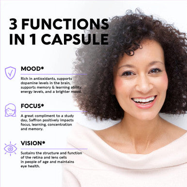 NUTRAHARMONY Saffron Capsules & Lions Mane Mushroom Capsules