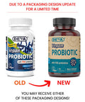 Deva Vegan Probiotic with FOS Prebiotics Supplement - 2 Billion CFU with 100 MG of Prebiotics Per Serving for Men & Women - Non-Dairy Gluten - Naturally Shelf Stable - 90 Capsules