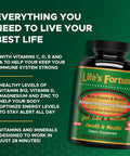 Life'S Fortune Multivitamin & Mineral, All Natural Energy Source Supplying Whole Food Concentrates, Antioxidants, Amino Acids, Enzymes, Trace Minerals & More, 180 Tab