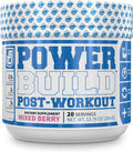 POWERBUILD ClinicallyDosed Post Workout Recovery Muscle Building Supplement Boost Muscle Growth Recovery Strength Creatine Glutamine 5 More Powerful Ingredients Mixed Berry Blast 13.76 Oz