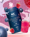 Kinetica Sports Collagen Powder - Berry Flavour | 350g | 5g FORTIGEL Bovine Collagen/Serve 320mg Vitamin C 5ÃƒÅ½Ã‚Â¼g Vitamin D 100mg Hyaluronic Acid & 500mg Glucosamine Sulphate | Joint & Muscle Support