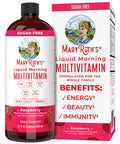 MaryRuth Organics Multivitamin Multimineral for Women Men & Kids Raspberry 32 Fl Oz
