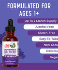 Maryruth's Organics Elderberry Syrup Extra Strength Usda Organic Elderberry Sugar 2 Fl Oz