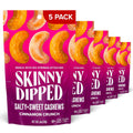 SkinnyDipped Salty + Sweet Maple Almond Crunch, Healthy Snack, Plant Protein, Gluten Free, 4 oz Resealable Bags, Pack of 5