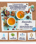 Fermentaholics Usda Organic Loose Leaf Lavender Petals Tea - Perfect For Kombucha Brewing
