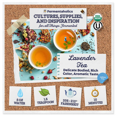 Fermentaholics Usda Organic Loose Leaf Lavender Petals Tea - Perfect For Kombucha Brewing