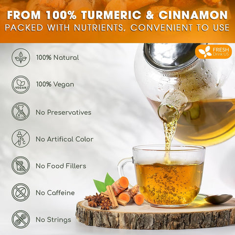 FreshDrinkUS, Premium 50 Mulberry Leaf Tea Bags, 100% Natural & Pure from Mulberry Leaves. Herbal Tea. Made with Natural Material Tea Bags. No Sugar, No Caffeine, No Gluten, Vegan.