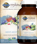 Garden of Life mykind Organics Whole Food Multivitamin for Men, 120 Tablets, Vegan Mens Vitamins and Minerals for Mens Health and Well-being, Certified Organic Vegan Mens Multi
