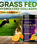 Built Nature Collagen Powder, Hydrolyzed Type 1 & 3 Peptides, Grass-Fed With Hyaluronic Acid And Vitamin C, Healthy Hair, Skin, Nails, Bones & Joints, Keto & Paleo Friendly, Non-Gmo, Citrus Flavor 30 Servings