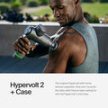 Hyperice Hypervolt 2 - Featuring Quiet Glide Technology - Handheld Percussion Massage Gun | 3 Speeds 5 Interchangeable Heads | Helps Relieve Sore Muscles and Stiffness (Hypervolt 2 w/Carrying Case)