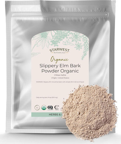 Starwest Organic Slippery Elm Bark Powder 1 Lb Bag Packaging May Vary (Pack Of 1)