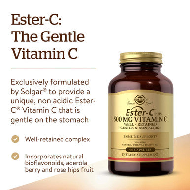 Solgar Ester-C Plus 500 Mg Vitamin C With Citrus Bioflavonoids - 90 Capsules